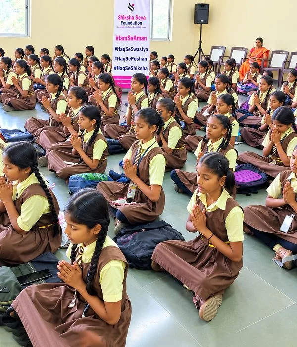 Children learning at a Shiksha Seva Foundation education programme